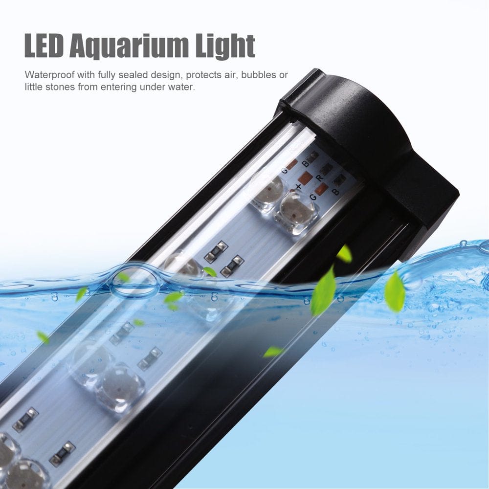 27Cm LED Aquarium Air Bubble Light for Fish Tank,Underwater Submersible Light Bar Lamp Strip with Remote Control Animals & Pet Supplies > Pet Supplies > Fish Supplies > Aquarium Lighting TKOOFN   