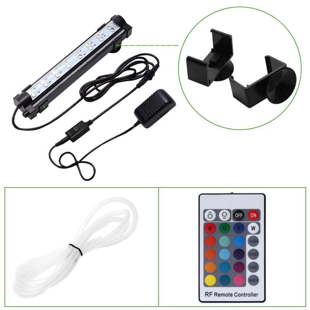 27Cm LED Aquarium Air Bubble Light for Fish Tank,Underwater Submersible Light Bar Lamp Strip with Remote Control Animals & Pet Supplies > Pet Supplies > Fish Supplies > Aquarium Lighting TKOOFN   