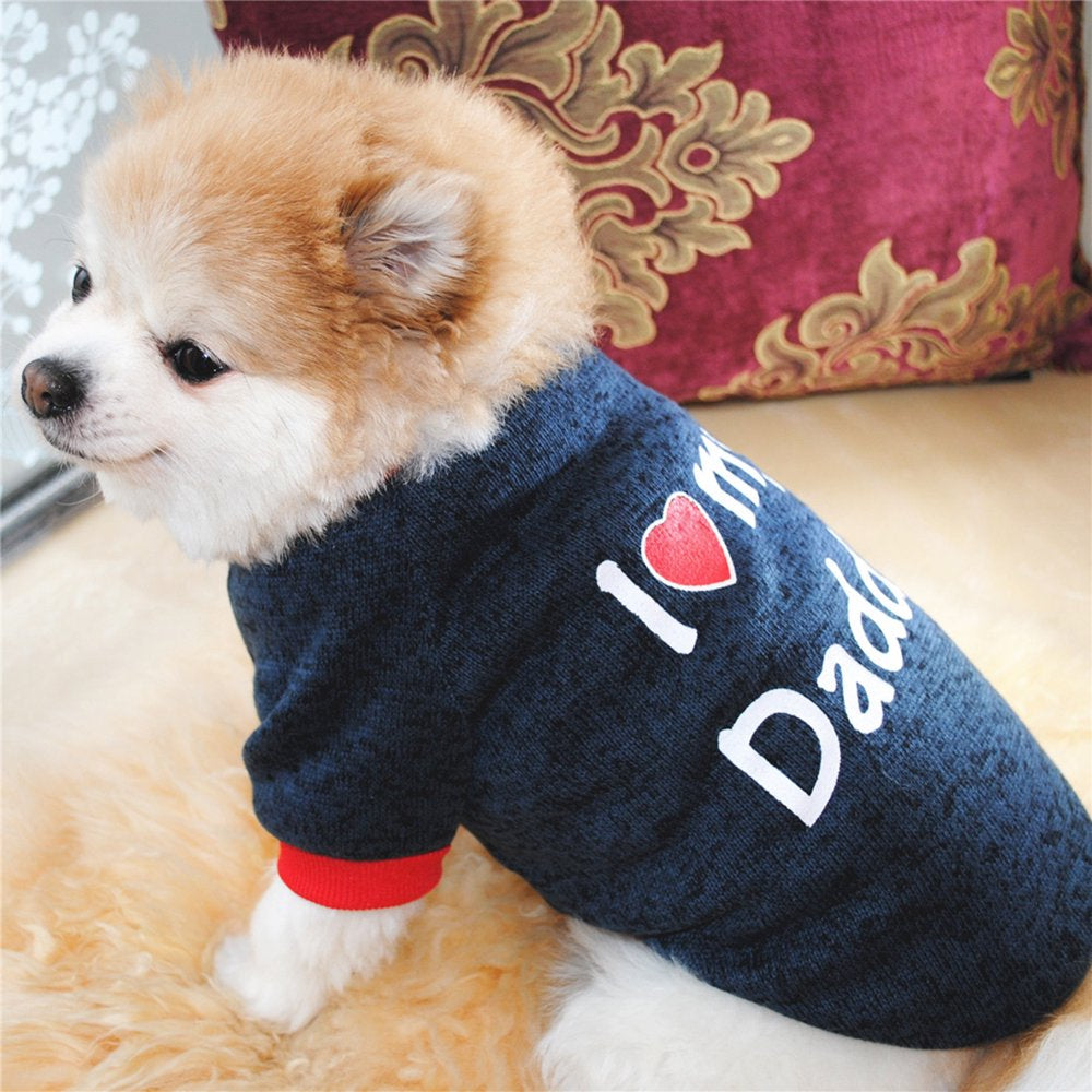Meidiya 2Pcs Dog Shirts Cute Printed Cotton Pet Clothes,Soft Breathable Warm Sweater Bottoming Shirt for Small Dogs Cats Puppy,Adorable Cozy Apparel Casual Fashion Costume Mother'S Day Father'S Day Animals & Pet Supplies > Pet Supplies > Dog Supplies > Dog Apparel Meidiya   
