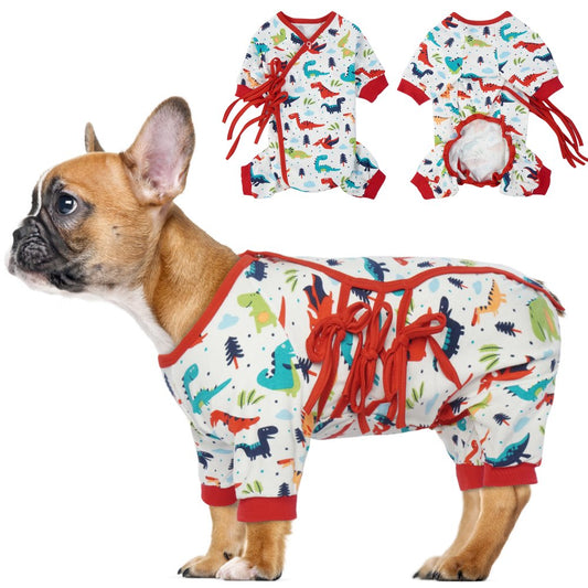 IDOMIK Dog Pajama Soft Breathable Pet Pajamas Dog Onesie Cute Dog Apparel Clothes for Small Medium Dogs Animals & Pet Supplies > Pet Supplies > Dog Supplies > Dog Apparel IDOMIK XL  