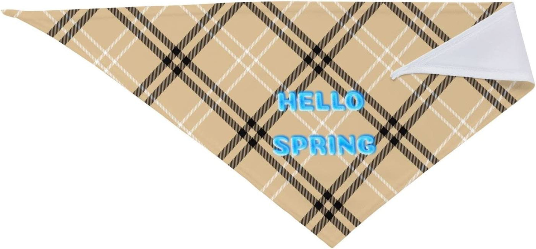 Frost Hello Spring Wordart Blue Pet Dog and Cat Decorative Triangle Scarf,Dog Bandana,Breathable and Stain Resistant. Animals & Pet Supplies > Pet Supplies > Dog Supplies > Dog Apparel ZALTAS   