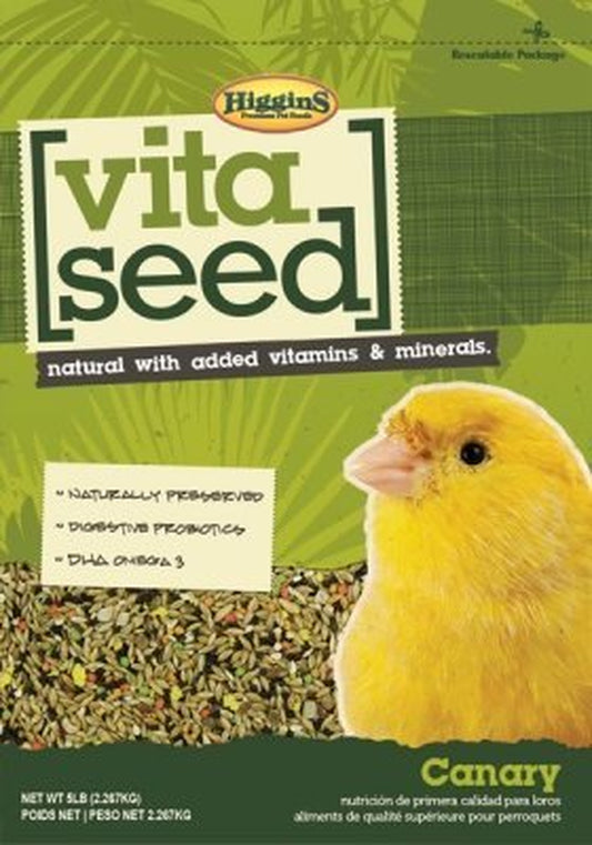 Higgins Vita Seed Canary Bird Food, 5 Lb Animals & Pet Supplies > Pet Supplies > Bird Supplies > Bird Food HIGGINS GROUP   