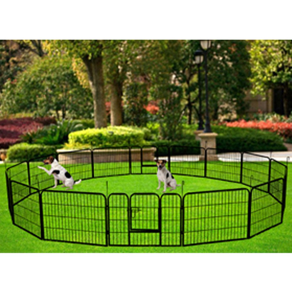 Large Indoor Metal Pet Run Playground Fence Indoor Outdoor Iron 8-Panel Playpen Pet Supply Animals & Pet Supplies > Pet Supplies > Dog Supplies > Dog Kennels & Runs wrea   