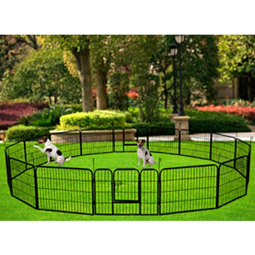 Large Indoor Metal Pet Run Playground Fence Indoor Outdoor Iron 8-Panel Playpen Pet Supply