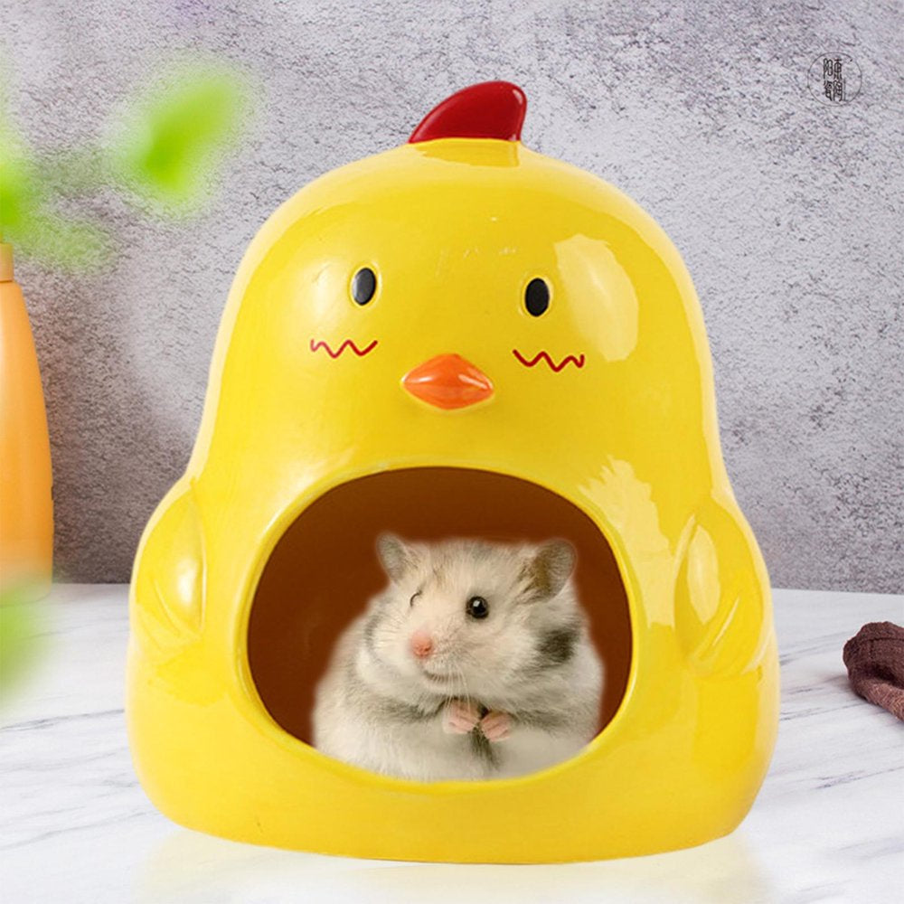 Ceramic Hamster House Habitat Cage Toy Summer and Cool Small Animal Mini Bed Pet A Animals & Pet Supplies > Pet Supplies > Small Animal Supplies > Small Animal Habitats & Cages Baoblaze   