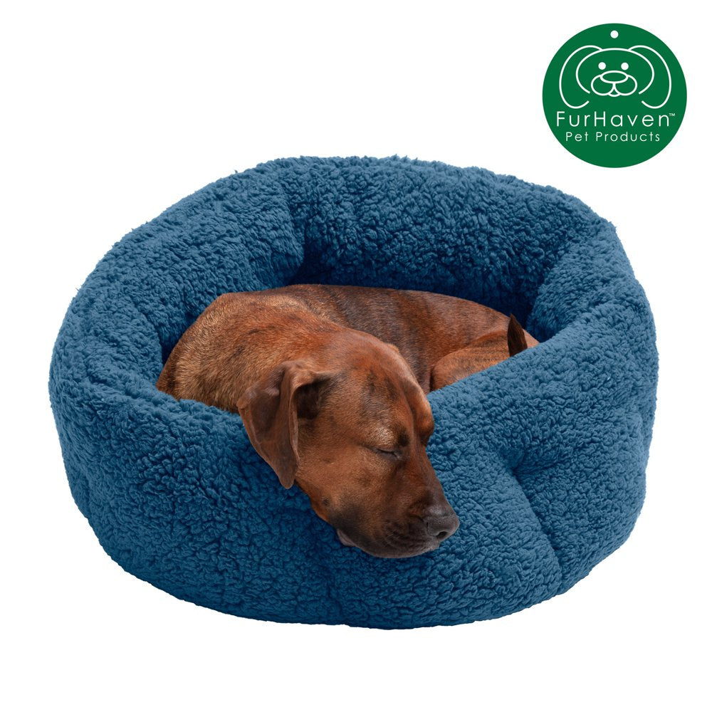 Furhaven Pet Products Pet Bed for Dogs and Cats, Blue, Small Animals & Pet Supplies > Pet Supplies > Cat Supplies > Cat Beds FurHaven Pet M Lake Blue 