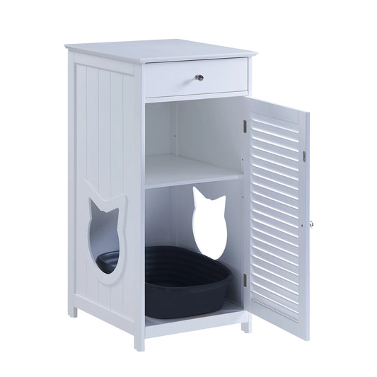 Penn-Plax Cat Walk Furniture: Contemporary Home Cat Litter Enclosure - White Animals & Pet Supplies > Pet Supplies > Cat Supplies > Cat Furniture Penn-Plax   