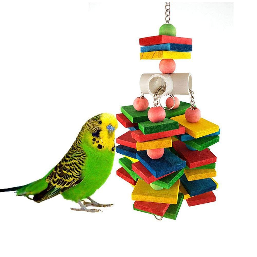 Bird Chewing Toy Wooden Bird Toys Parrot Birds Toys Accessories Big Parrot Cage Bite Toy Animals & Pet Supplies > Pet Supplies > Bird Supplies > Bird Cage Accessories CN B-Parrot Toy  