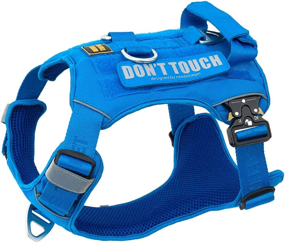 Dog Harness, No-Pull Pet Harness, Adjustable Eva Padded Dog Vest, Reflective No-Choke Pet Patch Vest with Easy Control Handle (M, Passion Red) Animals & Pet Supplies > Pet Supplies > Dog Supplies > Dog Apparel NEEDS THE PET Blue Medium 