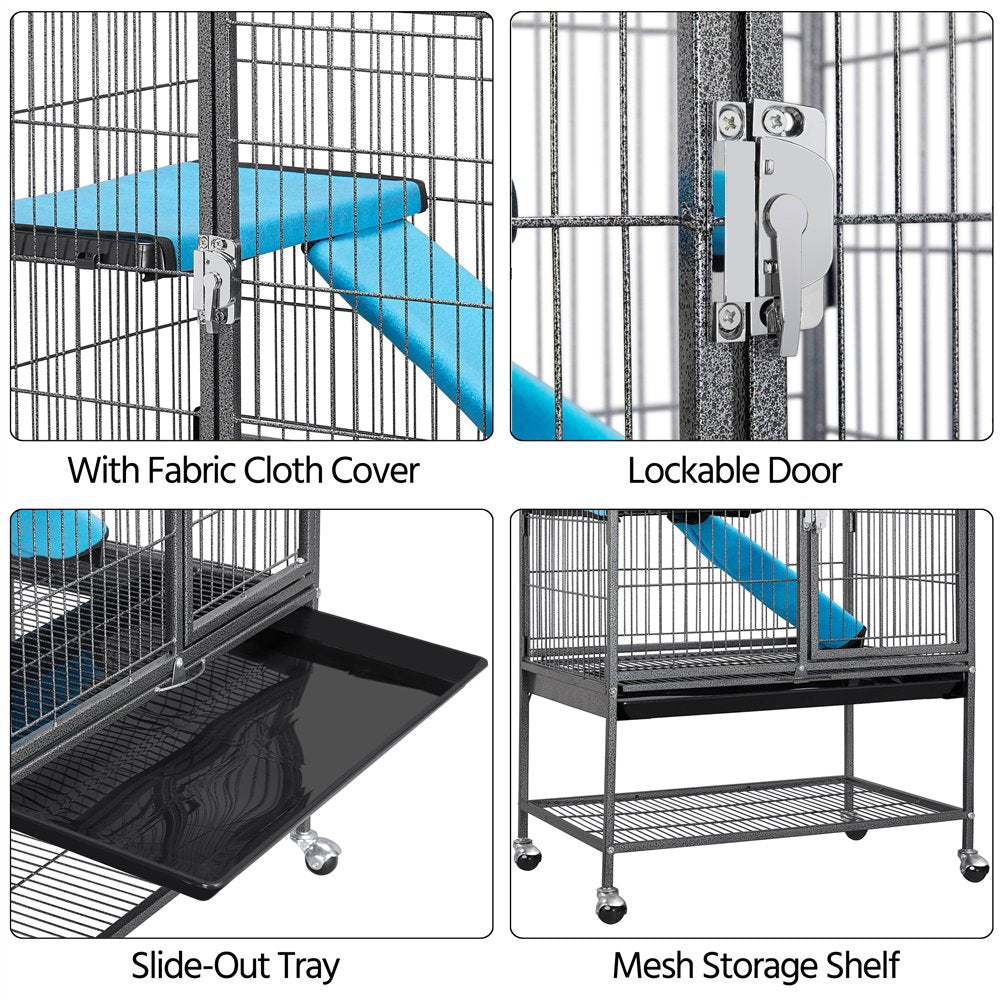 Easyfashion Single Unit Small Animal Cage Critter Nation Cage Black Animals & Pet Supplies > Pet Supplies > Small Animal Supplies > Small Animal Habitats & Cages Easyfashion   