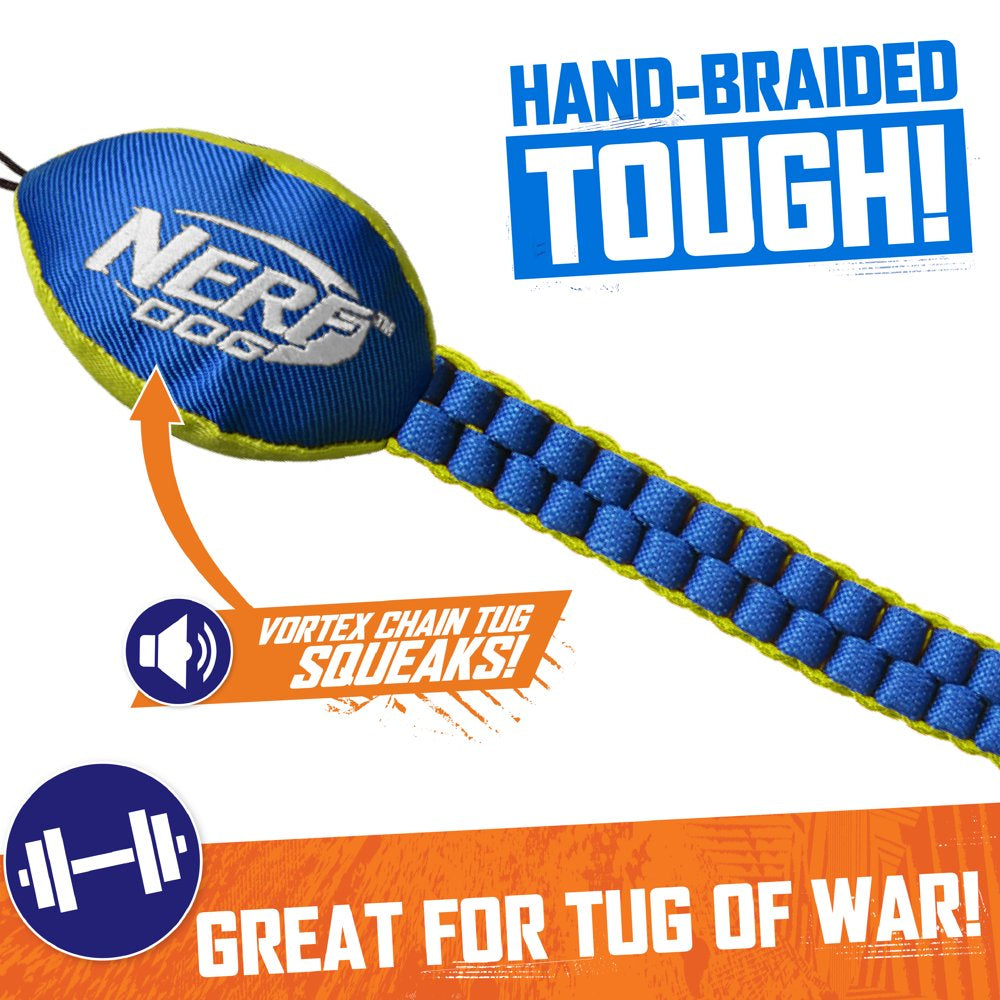 Nerf Dog Vortex Chain Tug Dog Toy with Durable Braided Nylon, 25" Animals & Pet Supplies > Pet Supplies > Dog Supplies > Dog Toys Gramercy Products   