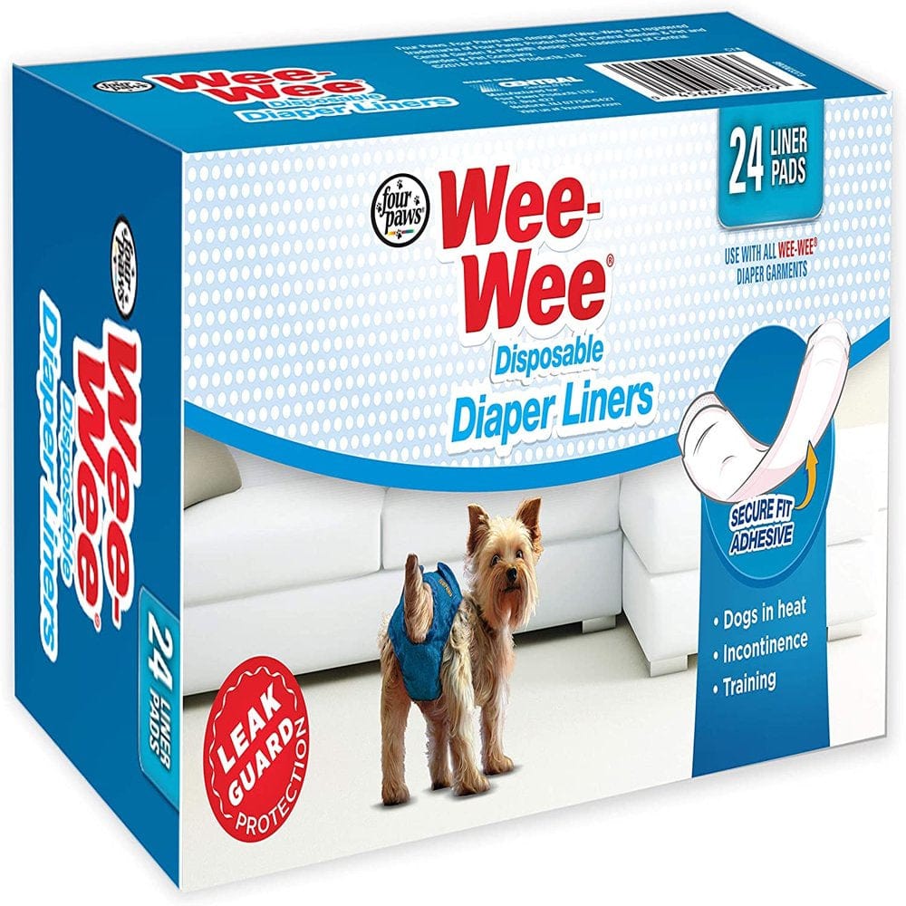 288 Count (12 X 24 Ct) Four Paws Wee Wee Disposable Diaper Liner Pads Animals & Pet Supplies > Pet Supplies > Dog Supplies > Dog Diaper Pads & Liners Four Paws   