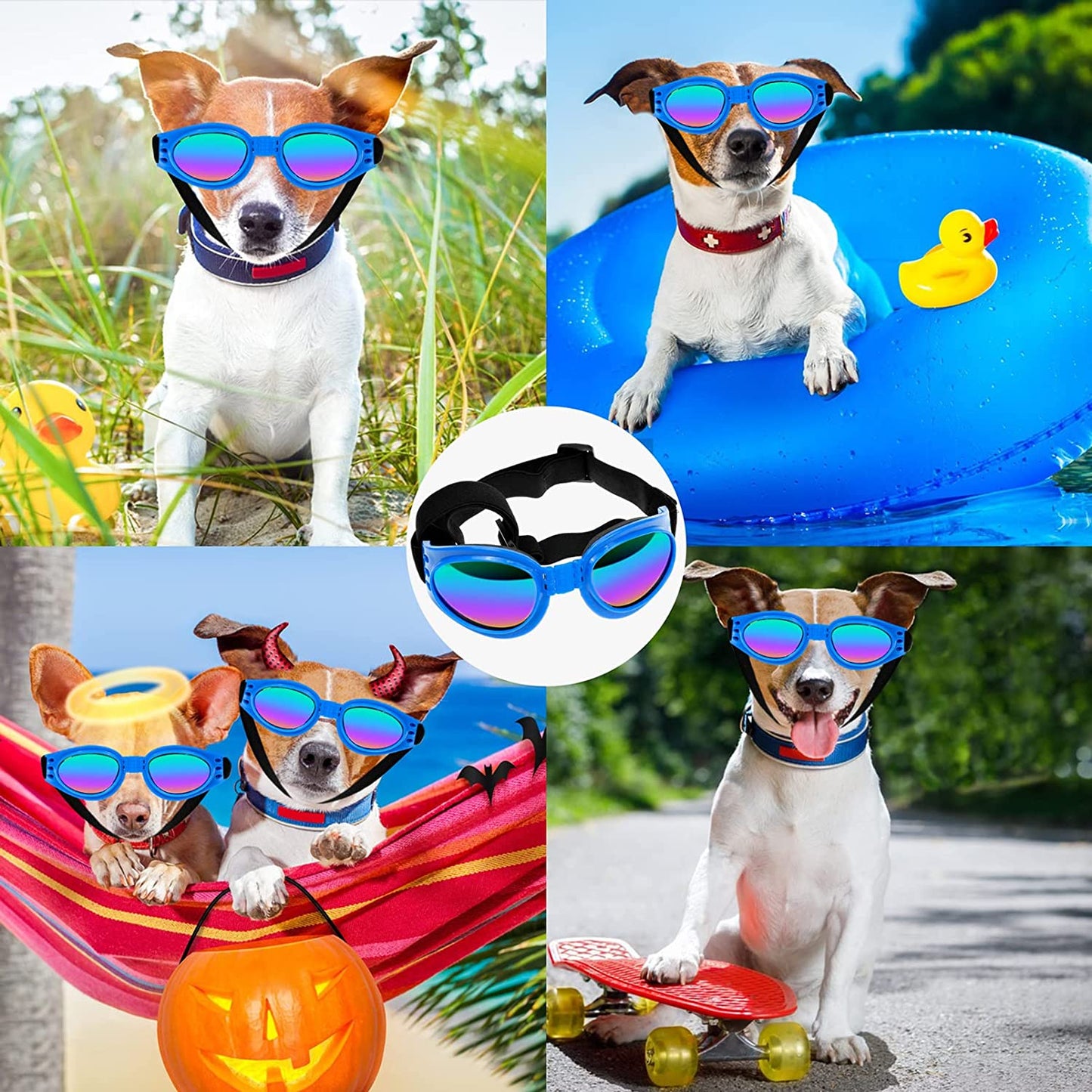 Dog Goggles, Stylish Cool Dog Sunglasses, Adjustable Waterproof Windproof UV Protection Dog Glasses, for Car Travel Swim Animals & Pet Supplies > Pet Supplies > Dog Supplies > Dog Apparel BLLREMIPSUR   