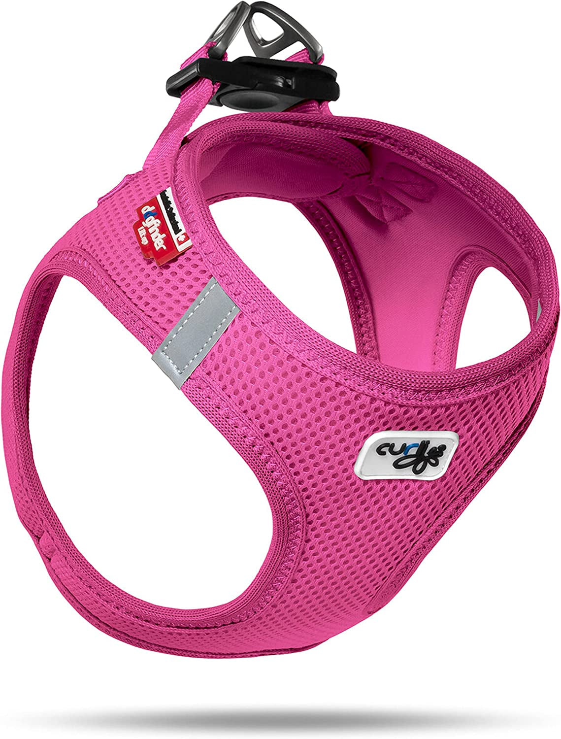 Curli Vest Harness Air-Mesh Dog Harness Pet Vest No-Pull Step-In Harness with Padded Black XS Animals & Pet Supplies > Pet Supplies > Dog Supplies > Dog Apparel Curli Fuchsia 3X-Small 