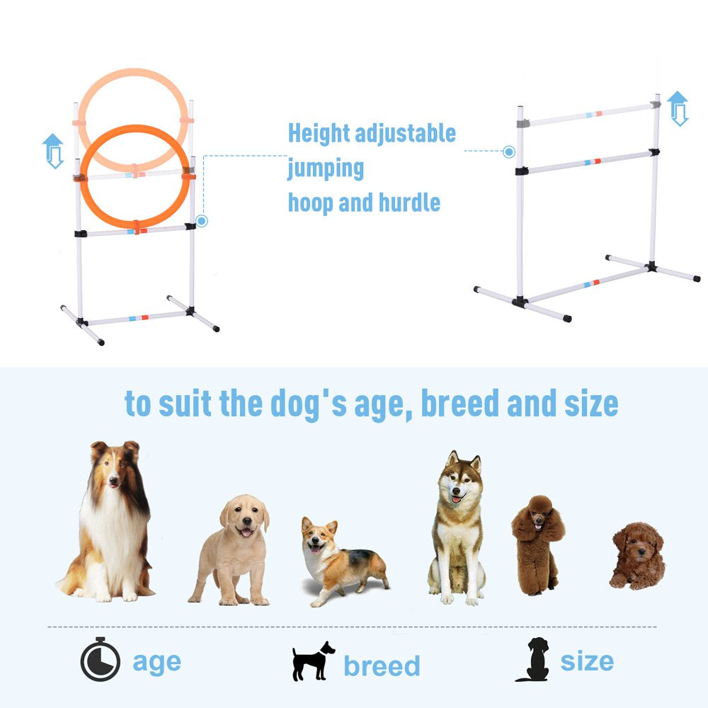 Tomshine Portable Pet Pet Training Set Dog Obstacle Exercise Adjustable Jump Ring High Jumper W/ Carry Bag Animals & Pet Supplies > Pet Supplies > Dog Supplies > Dog Treadmills Tomshine   