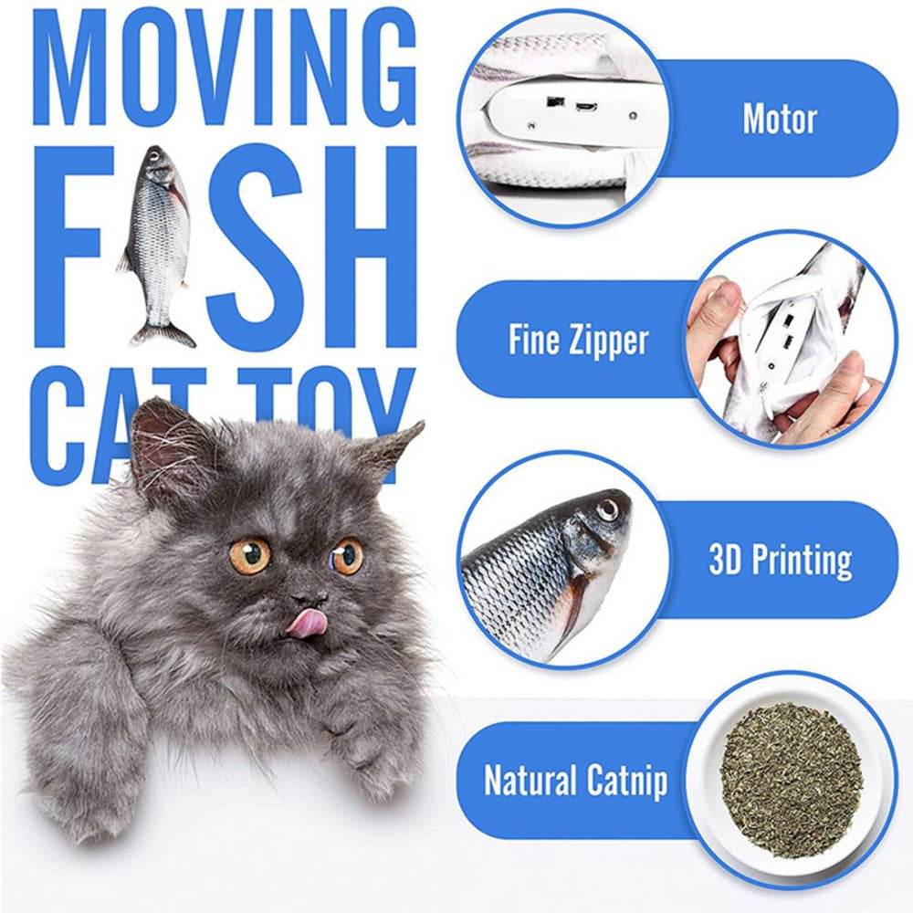 HKEEY Floppy Fish Cat Toy, Upgraded for Cat Toys for Indoor Cats, Interactive Cat Toys for Cat Exercise, Wiggle Fish Catnip Toys Animals & Pet Supplies > Pet Supplies > Cat Supplies > Cat Toys HKEEY   