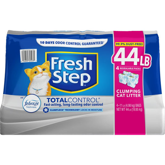 Fresh Step Total Control Scented Litter with the Power of Febreze, Clumping Cat Litter, 44 Pounds Animals & Pet Supplies > Pet Supplies > Cat Supplies > Cat Litter FRESH STEP   