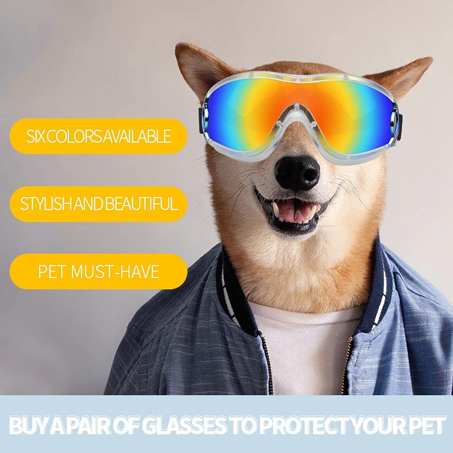 JZRH Dog Sunglasses UV Protection Pet Glasses Waterproof Windproof Glasses (Color4) Animals & Pet Supplies > Pet Supplies > Dog Supplies > Dog Apparel JZRH   