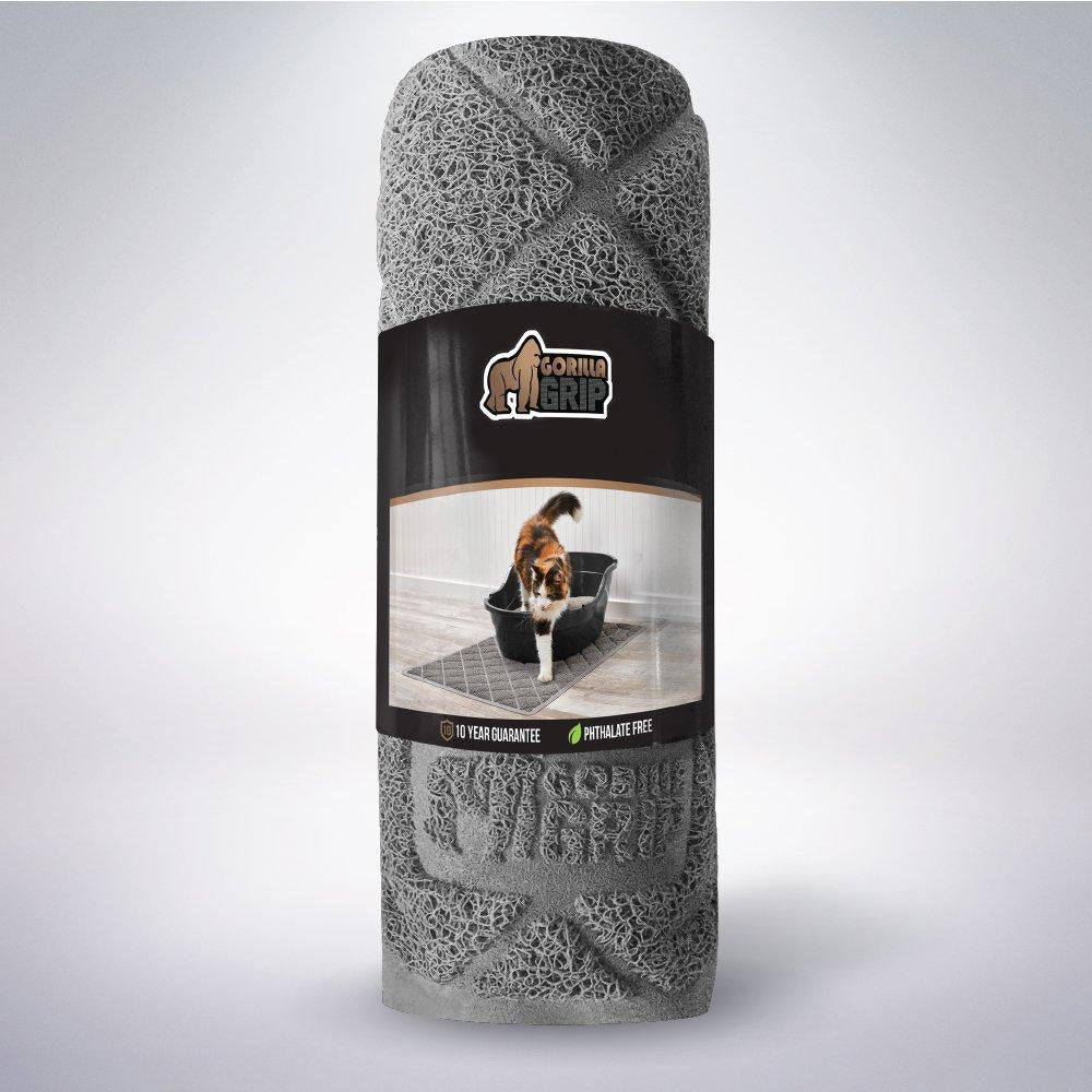 GORILLA GRIP Original Premium Durable Cat Litter Mat, Gray Animals & Pet Supplies > Pet Supplies > Cat Supplies > Cat Litter Box Mats Gorilla Grip   