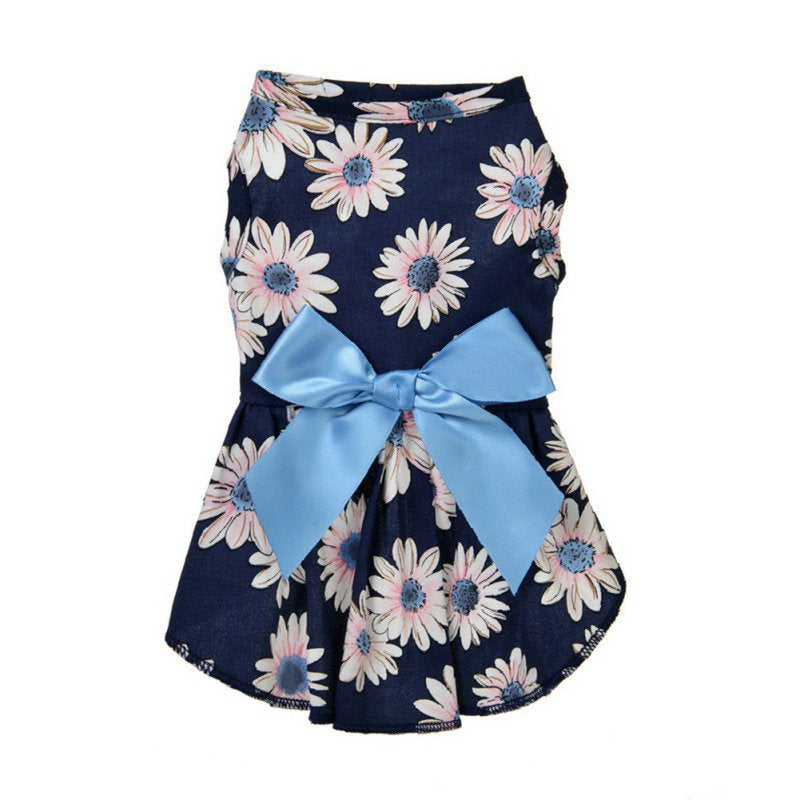 Cute Pet Dress Dog Dress with Lovely Bow Puppy Dress Pet Apparel Dog Clothes for Small Dogs and Cats Animals & Pet Supplies > Pet Supplies > Cat Supplies > Cat Apparel Maxcozy 14/L #D 