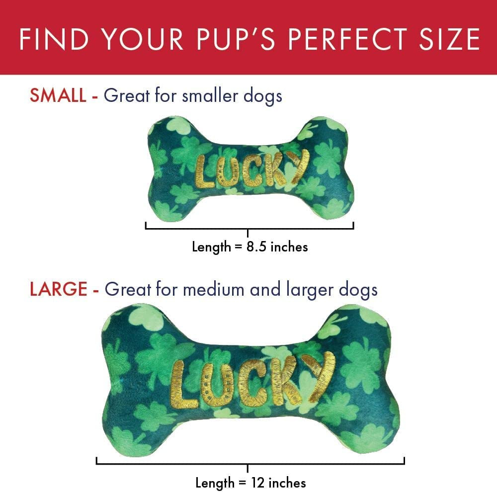 Lulubelles Huxley & Kent St. Patrick'S Day Dog Bundle | Large | Lucky Charm Bone & Bow Tie | Dog Toy and Collar Attachment Holiday Bundle