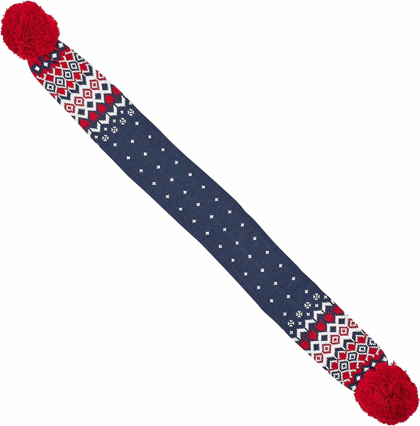 Blueberry Pet 2022/2023 New Christmas Family Scarf for Dog, Holiday Festive Fair Isle Dog Scarf in Navy Blue, Small/Medium