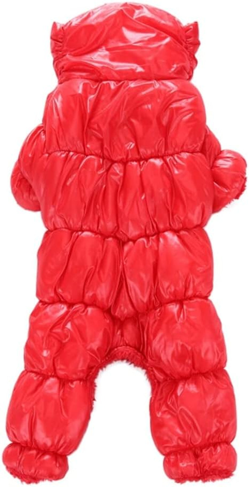 Hispeed Pet Dog Jumpsuit Thicken Waterproof Winter Dog Clothes for Small Dogs Chihuahua Warm Plush Jacket Coat Costumes (Color : Red, Size : Xx-Large) Animals & Pet Supplies > Pet Supplies > Dog Supplies > Dog Apparel hispeed Red XX-Large 