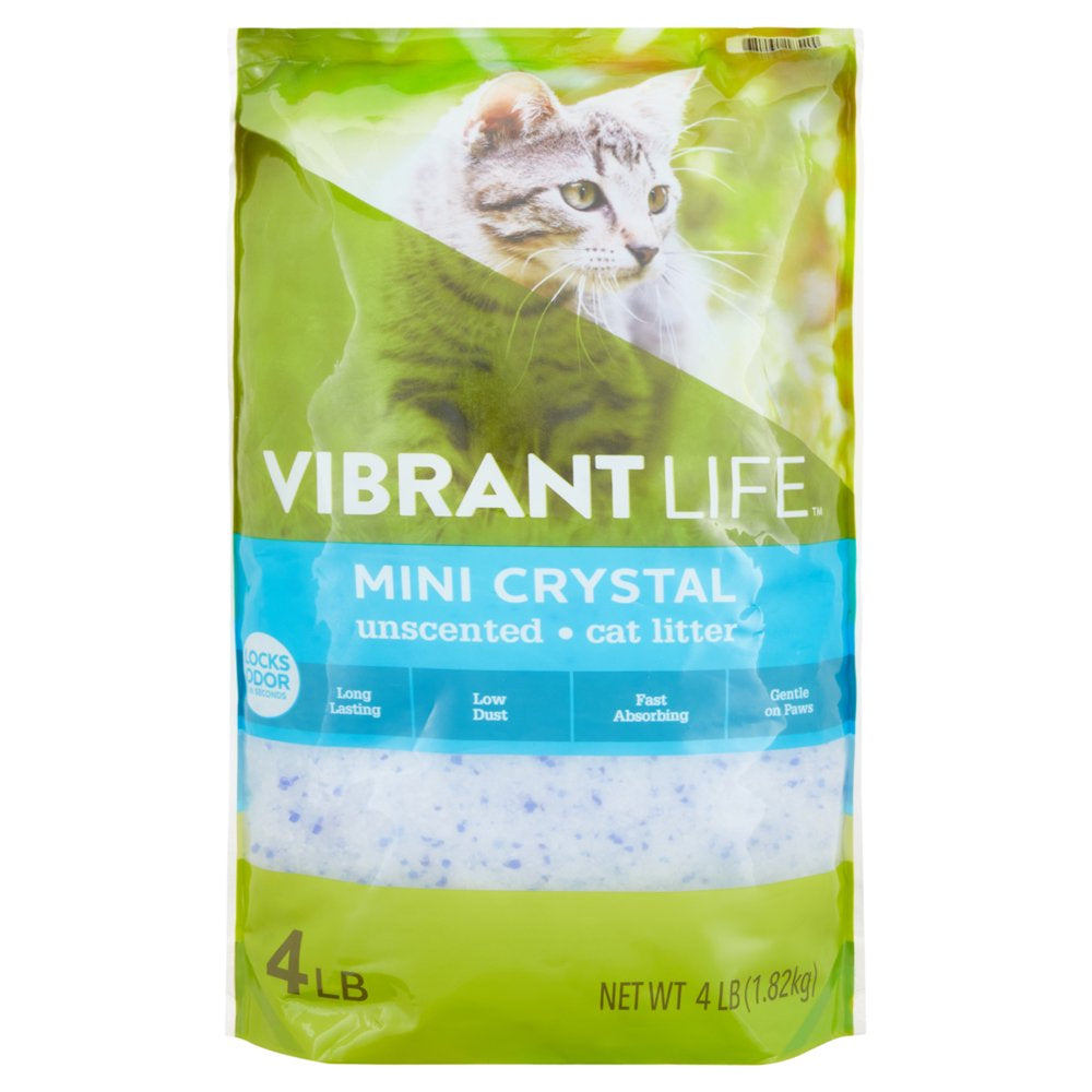 Vibrant Life Mini Crystal Unscented Cat Litter, 8 Lb Animals & Pet Supplies > Pet Supplies > Cat Supplies > Cat Litter Wal-Mart Stores, Inc. 4 LB (1.82kg)  