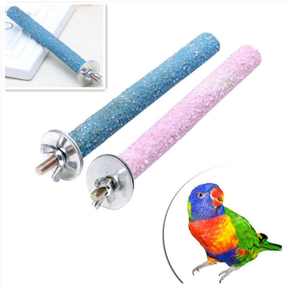 Walbest 3Pcs Wood Stand Paw Grinding Stick Toy Colorful Pet Bird Cage Stand Rod for Bird Parrot Budgies Parakeet Cockatiels Cage Accessories (Random Color 5.5") Animals & Pet Supplies > Pet Supplies > Bird Supplies > Bird Cage Accessories Walbest   