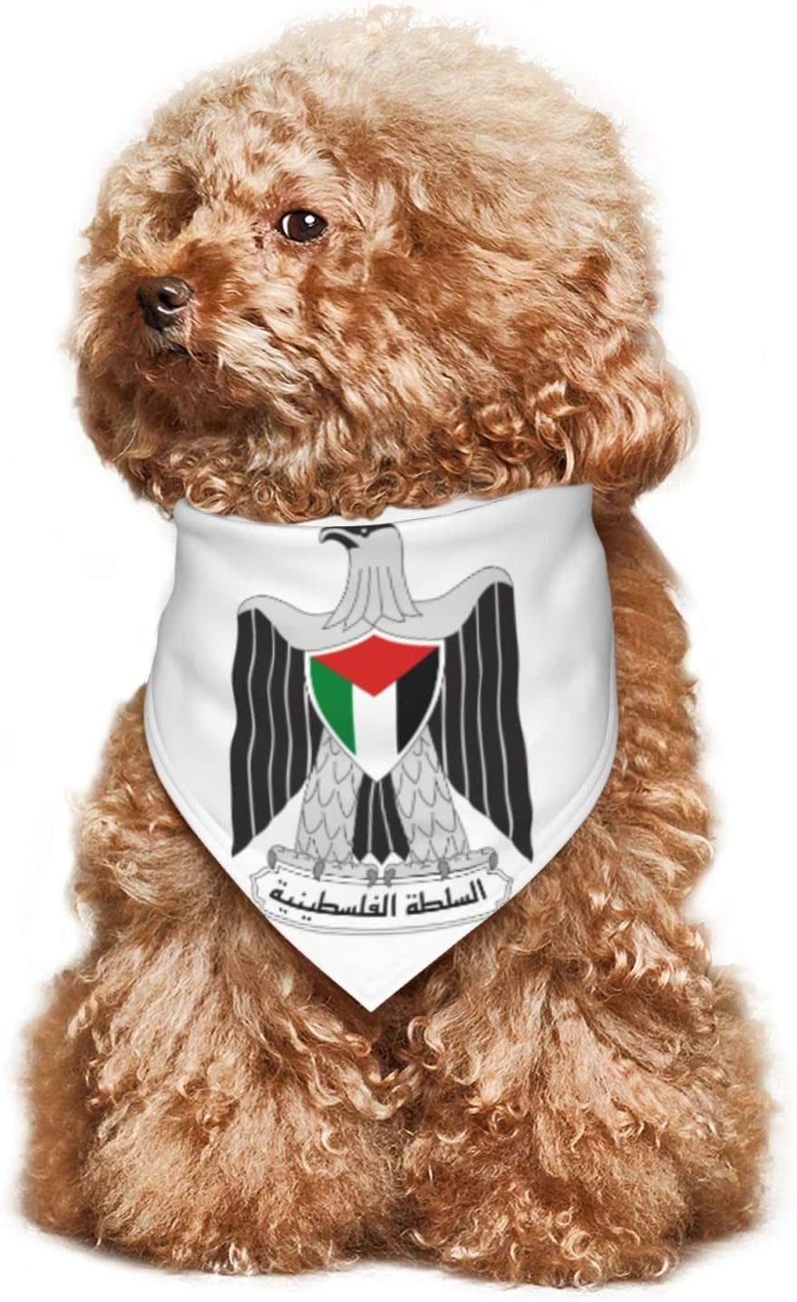 Coat of Arms of the Palestinian National Authority Pet Dog and Cat Decorative Triangle Scarf,Dog Bandana,Breathable and Stain Resistant. Animals & Pet Supplies > Pet Supplies > Dog Supplies > Dog Apparel ZALTAS   