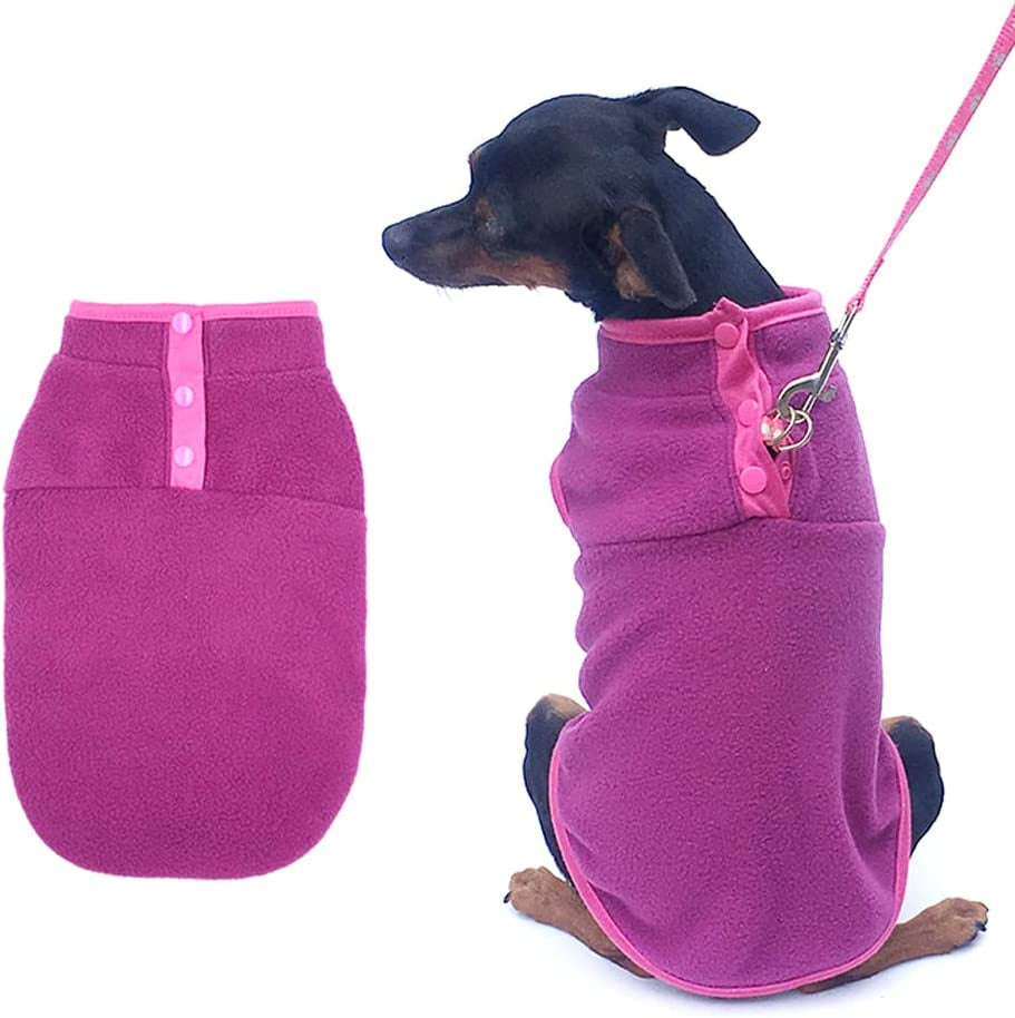 PIXRIY Dog Fleece Sweater, Soft Dog Vest Apparel Sleeveless Puppy Winter Cold Weather Clothes Doggie Jacket Pullover for Small Medium Dog and Cat(Purple,M)