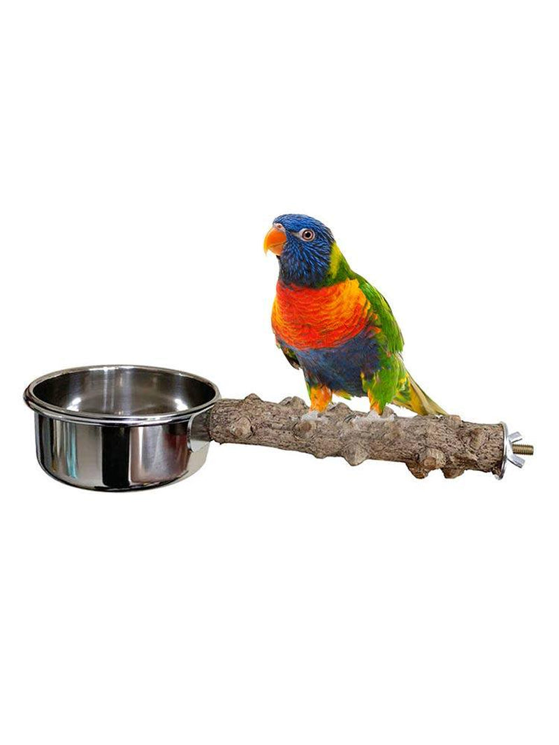 IMSHIE Bird Feeding Cups with Wooden Stand, Food Box Bowl Parrot Toy, Cage Accessories for Parrots, Budgerigars, Parakeets, Cockatiels, Lovebirds Everyday Animals & Pet Supplies > Pet Supplies > Bird Supplies > Bird Cages & Stands IMSHIE   