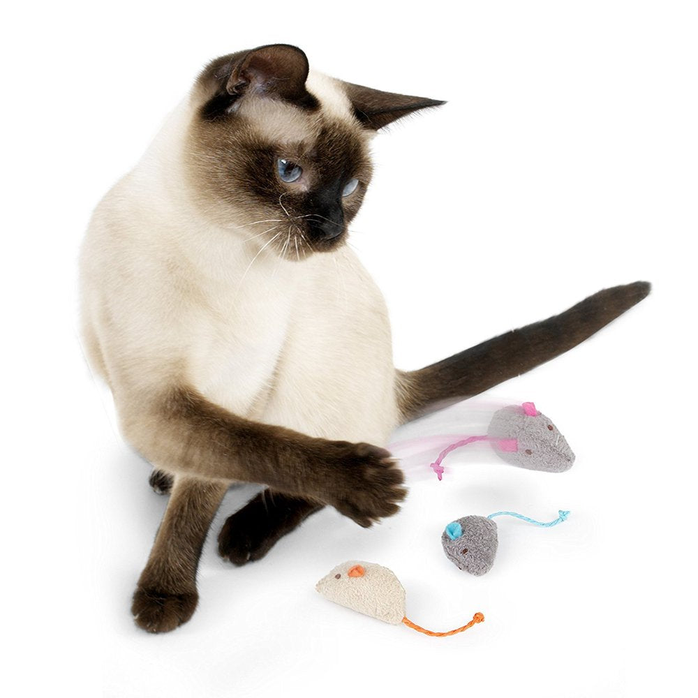 Smartykat Skitter Critters Cat Toy Catnip Mice, 3/Pkg Animals & Pet Supplies > Pet Supplies > Cat Supplies > Cat Toys SmartyKat   