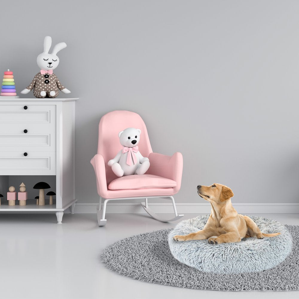 Precious Tails Super Luxe Shaggy Faux Fur Donut Bolster Dog Cat Bed - Small Animals & Pet Supplies > Pet Supplies > Cat Supplies > Cat Beds ENCHANTE ACCESSORIES   