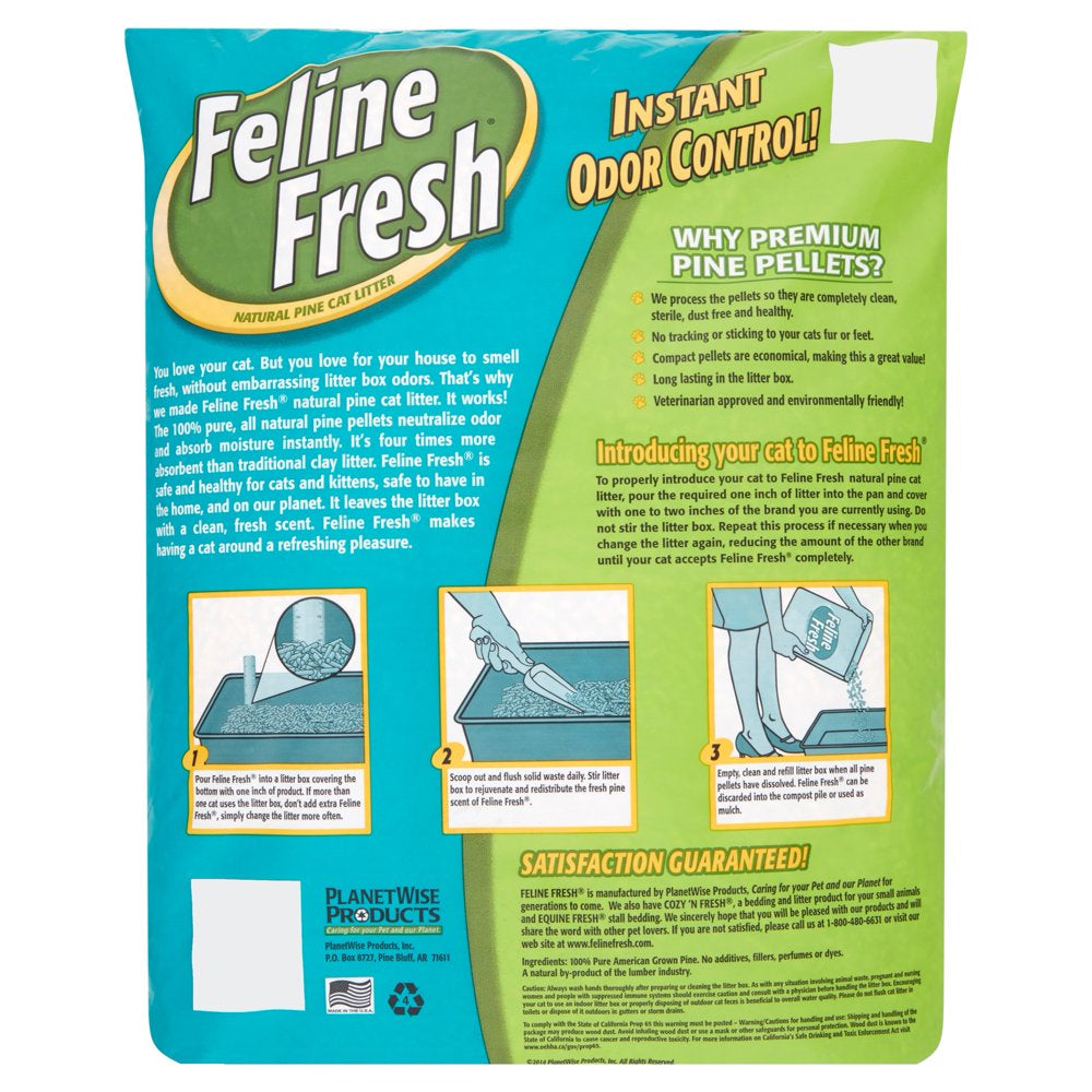 Feline Fresh Natural Pine Cat Litter, 20 Lb. Animals & Pet Supplies > Pet Supplies > Cat Supplies > Cat Litter PlanetWise Products, Inc.   