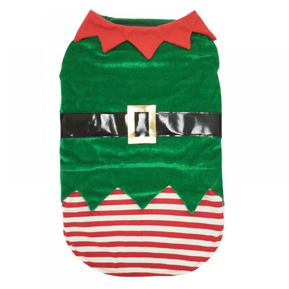 Christmas Green Elf Pet Dog Christmas Vest Coat Costumes Pet Dress Puupy Apparel Animals & Pet Supplies > Pet Supplies > Dog Supplies > Dog Apparel Jongmart   