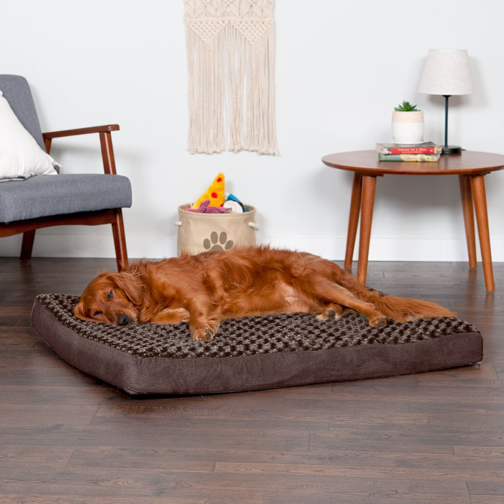 Furhaven Pet Products | Deluxe Memory Foam Ultra Plush Mattress Pet Bed for Dogs & Cats, Chocolate, Jumbo Animals & Pet Supplies > Pet Supplies > Cat Supplies > Cat Beds FurHaven Pet   