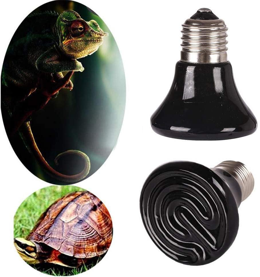 Reptile Heat Lamp - Ceramic Infrared Heat Emitter Bulb 110V 25W for Pets, Reptiles Habitats, Amphibians, Hamsters, Snakes, Birds, Poultry, Chicken Coop and More Animals & Pet Supplies > Pet Supplies > Small Animal Supplies > Small Animal Habitat Accessories OCHINE   