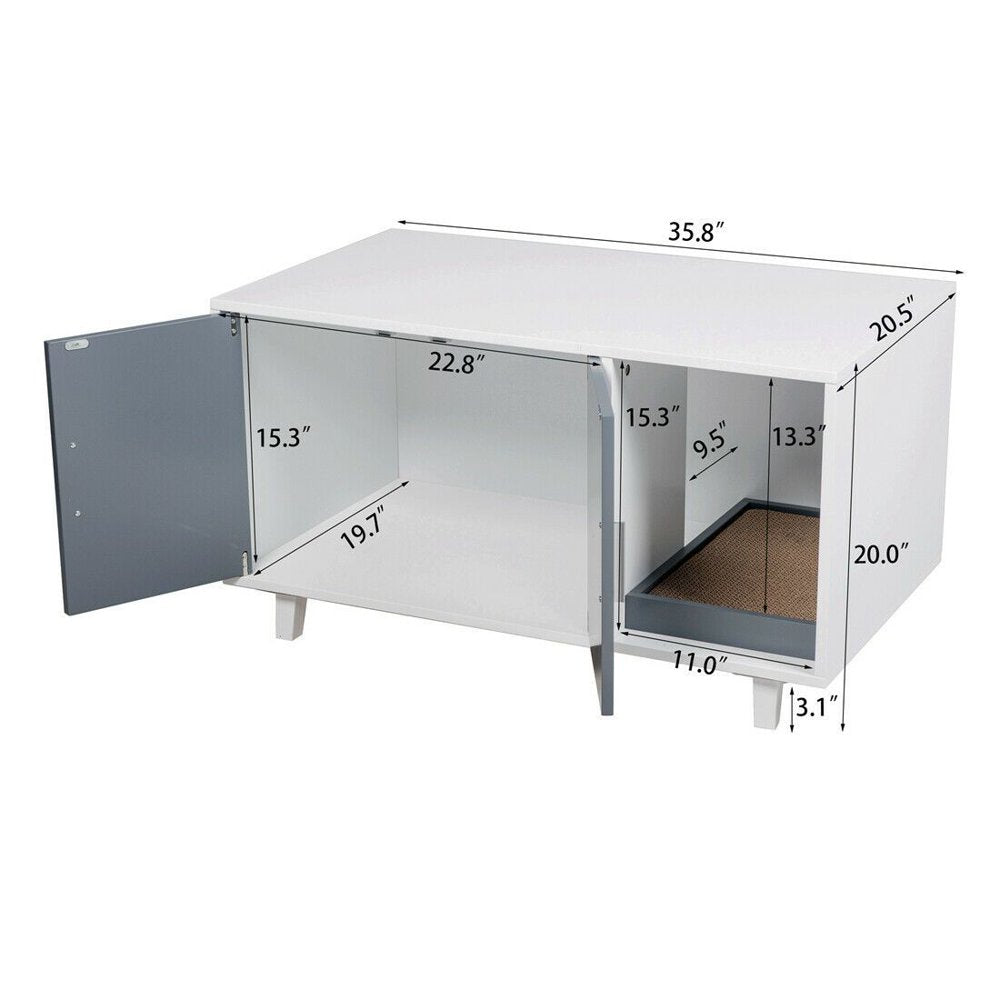 Good Life Apparel Modern Pet Crate Litter Box Enclosure House Table Animals & Pet Supplies > Pet Supplies > Cat Supplies > Cat Apparel Good Life Apparel   