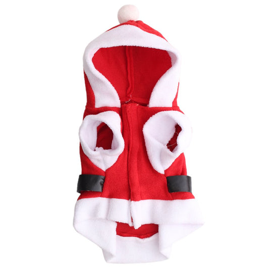 Christmas Decor Dog Coat Pet Puppy Dog Christmas Clothes Santa Claus Costume Outwear Coat Apparel Hoodie Animals & Pet Supplies > Pet Supplies > Dog Supplies > Dog Apparel Generic S red  