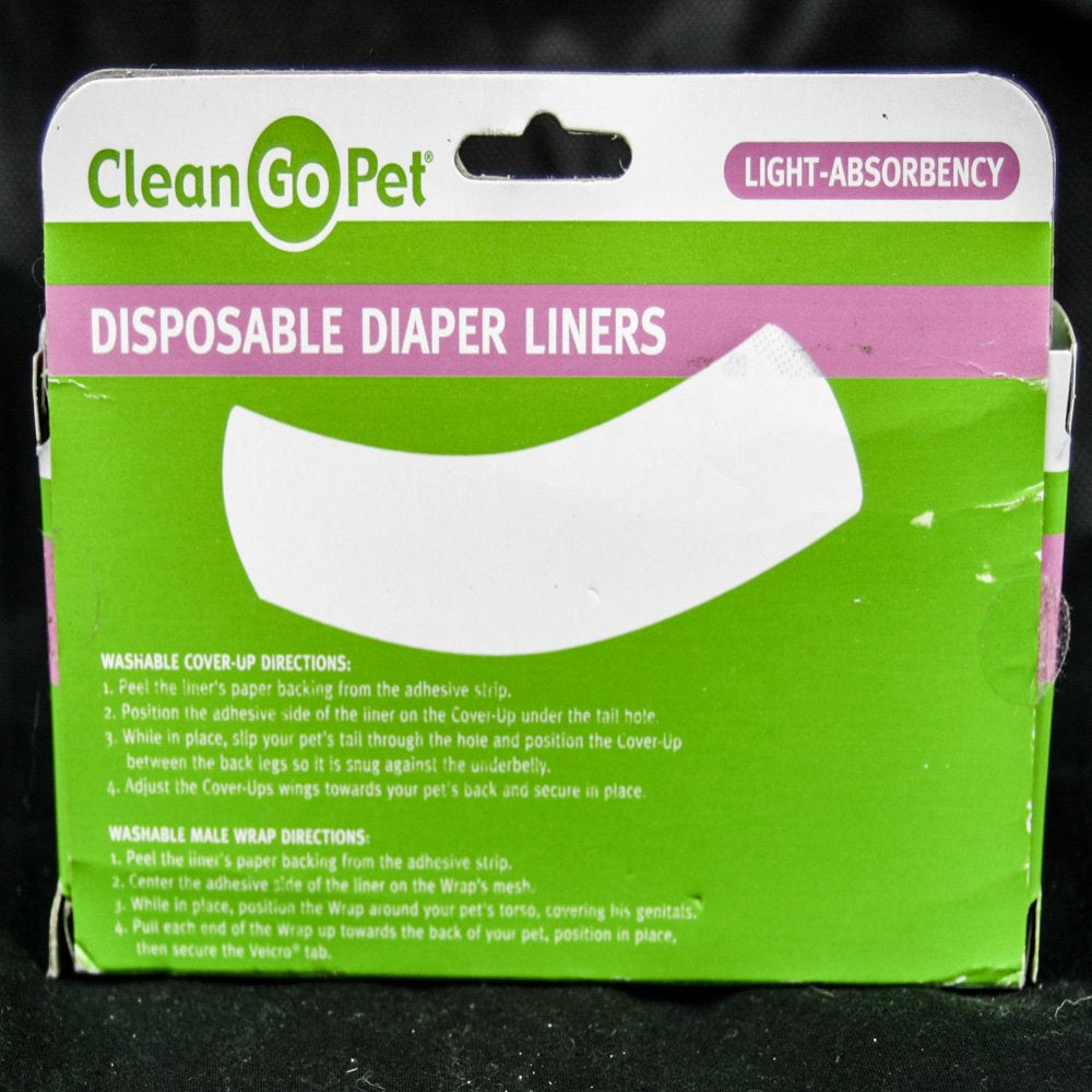 Disposable Doggy Diaper Liners Light Absorbancy Dog House Potty Training 44 Pack Animals & Pet Supplies > Pet Supplies > Dog Supplies > Dog Diaper Pads & Liners Clean Go Pet   