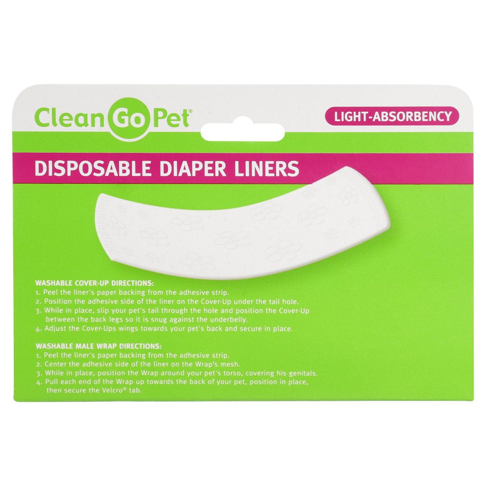 Clean Go Pet Disposible Lite Dog Diaper Liner, 22 Count Animals & Pet Supplies > Pet Supplies > Dog Supplies > Dog Diaper Pads & Liners PetEdge   