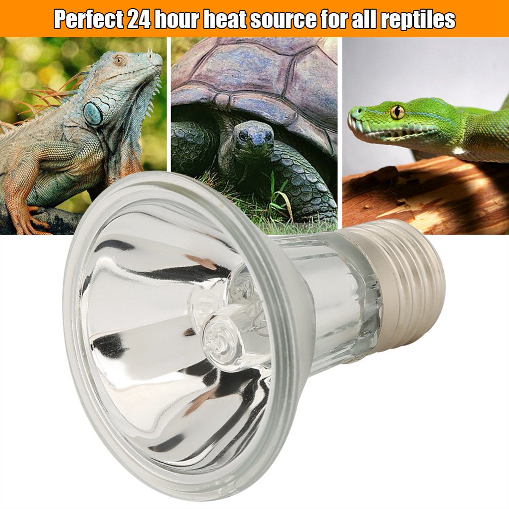 UVB Reptile Light, Reptile Light, Flat-Faced Design Light Reptile Halogen Spotlights for Amphibians for Lizard Reptiles