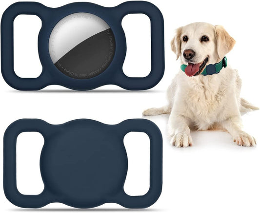 Case for Airtag Dog Collar Holder, Airtag Holder Silicone Non-Shake Protective Cover for Dog Cat Pet Loop Collar, School Bag Strap Band, Compatible with Apple Airtag Case for Dog Collar (Blue-2Pack) Electronics > GPS Accessories > GPS Cases D DOMISOL Blue 2 pack 