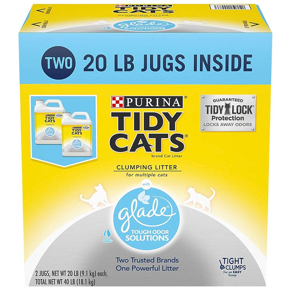 Purina Tidy Cats Clumping Litter with Glade Twin Pack (20 Lb., 2 Ct.) Animals & Pet Supplies > Pet Supplies > Cat Supplies > Cat Litter Purina   