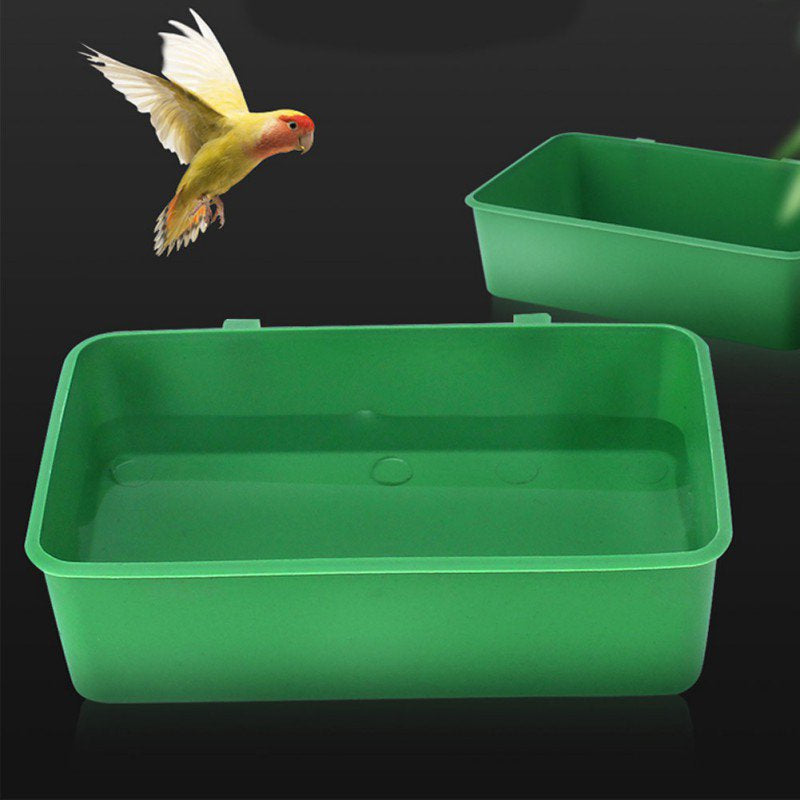 Multifunctional Bird Bathtub and Feeder with Hooks for Little Bird Cage Accessory Animals & Pet Supplies > Pet Supplies > Bird Supplies > Bird Cage Accessories Wuff Meow   