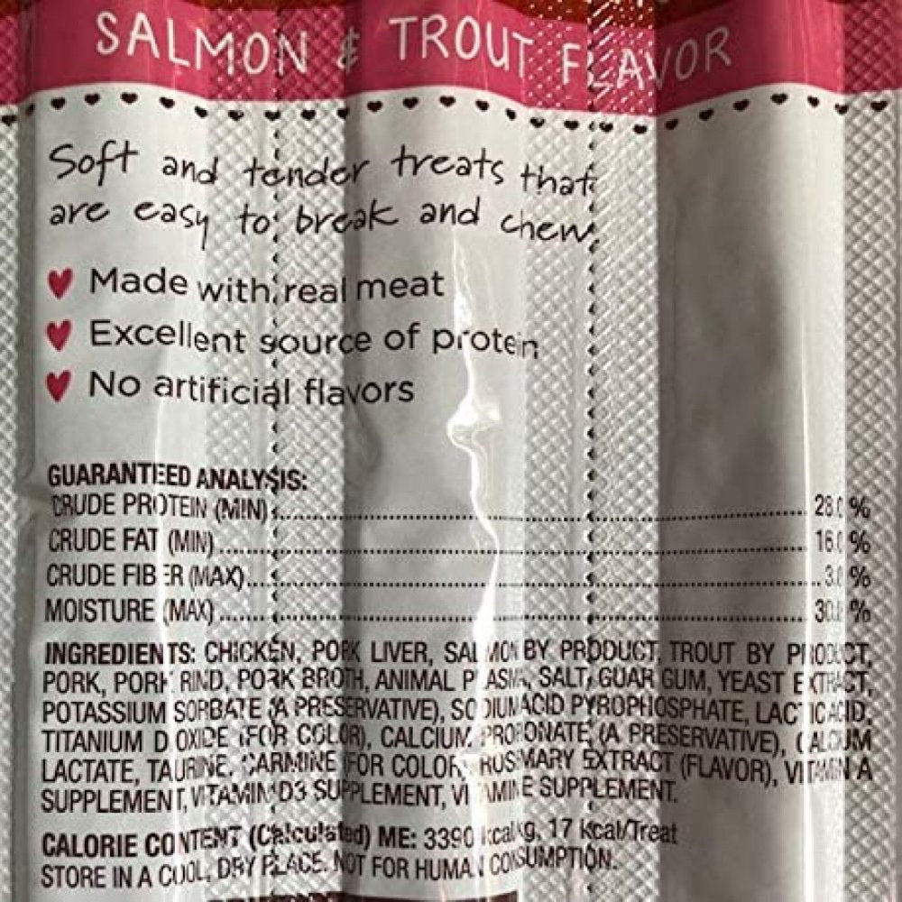 Luvsome Cat Treats Tender Meaty Sticks Salmon & Trout 1-Pack 5-Individual Sticks Animals & Pet Supplies > Pet Supplies > Cat Supplies > Cat Treats Luvsome   