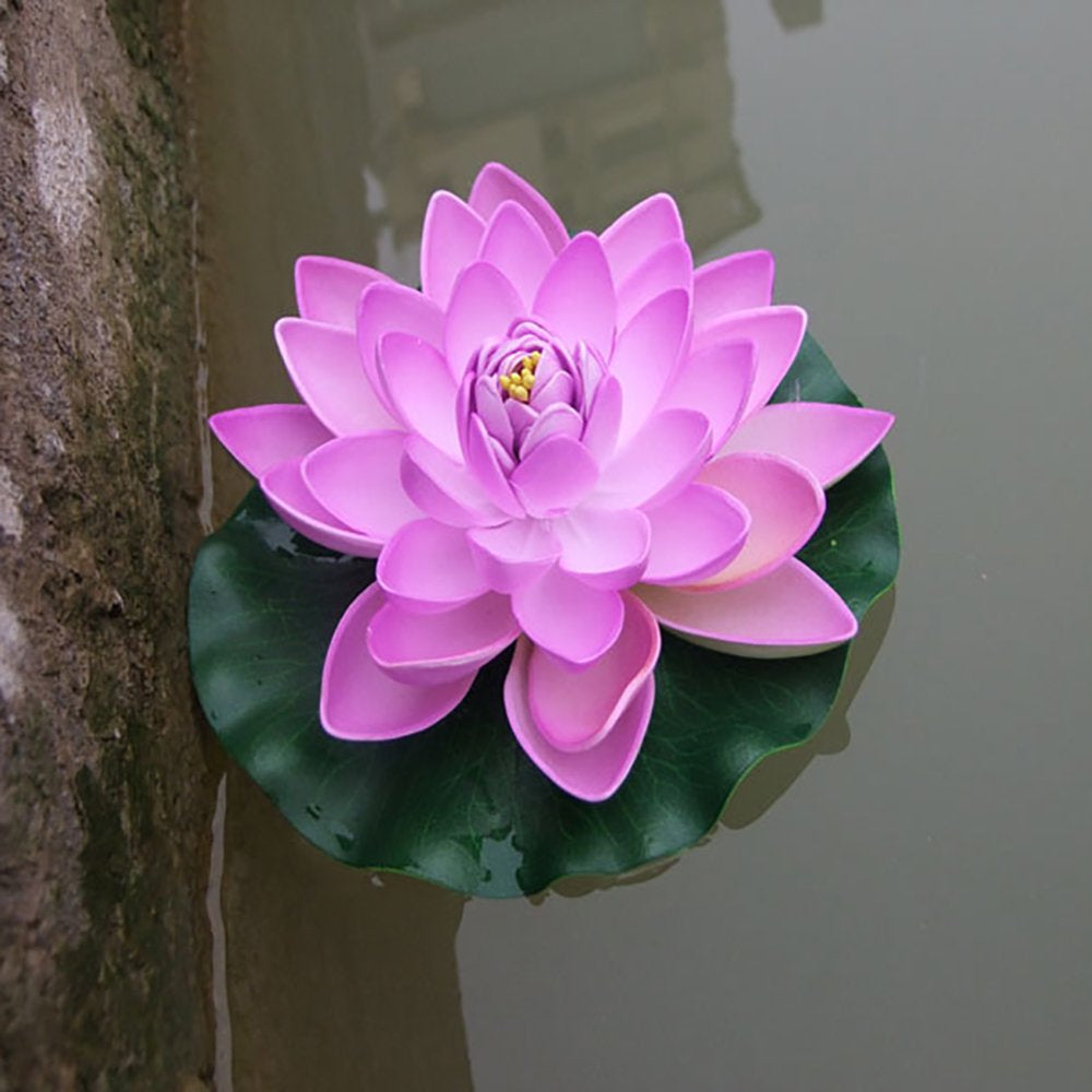 Skys Artificial Lotus Flower Fake Floating Water Lily Garden Pond Fish Tank Decor Animals & Pet Supplies > Pet Supplies > Fish Supplies > Aquarium Decor Skys   