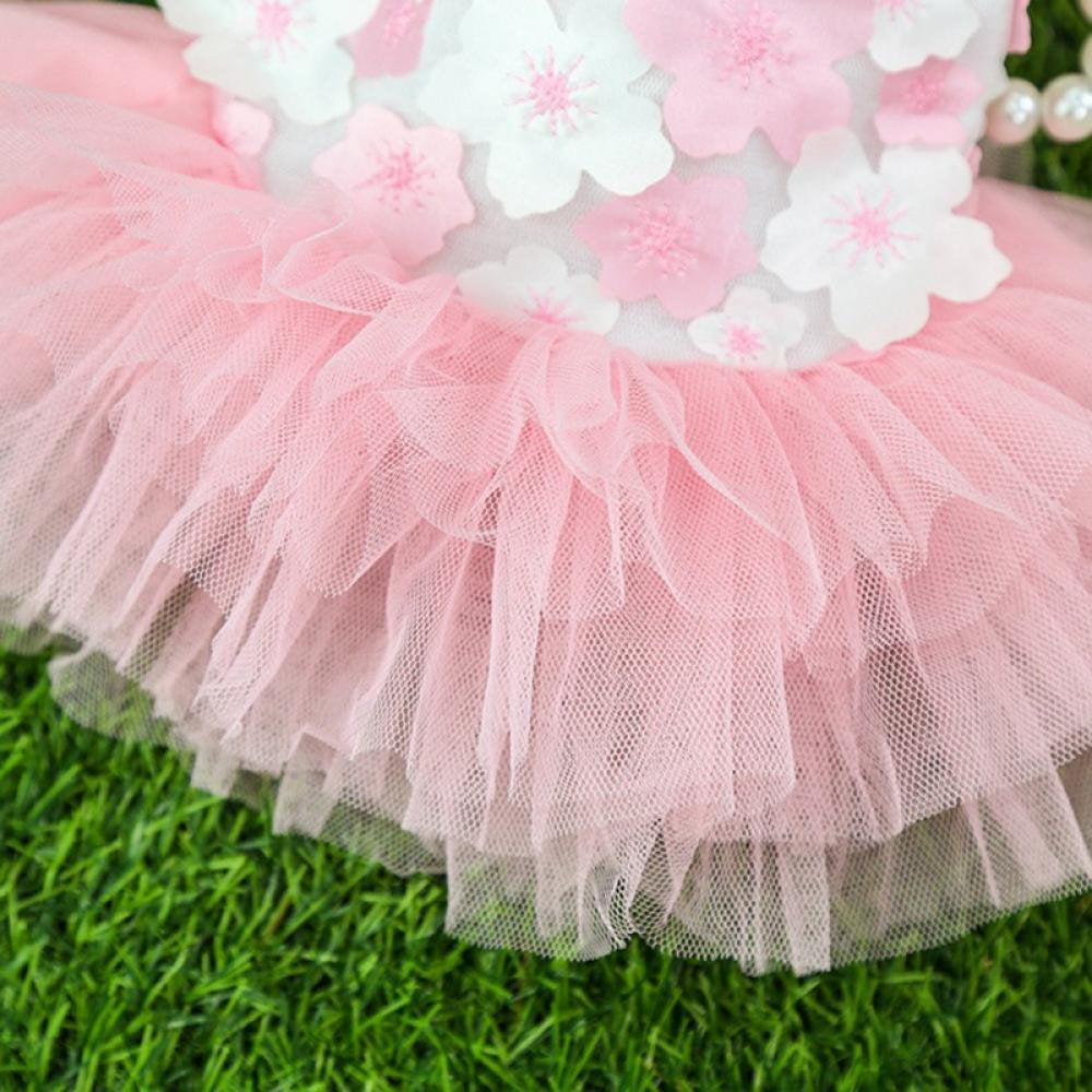 Dog Dress Summer Pet Clothes Pet Floral Gauze Princess Dress for Dogs Sweet Puppy Wedding Dresses Vest Apparel for Dogs and Cats Animals & Pet Supplies > Pet Supplies > Dog Supplies > Dog Apparel Xinhuaya   