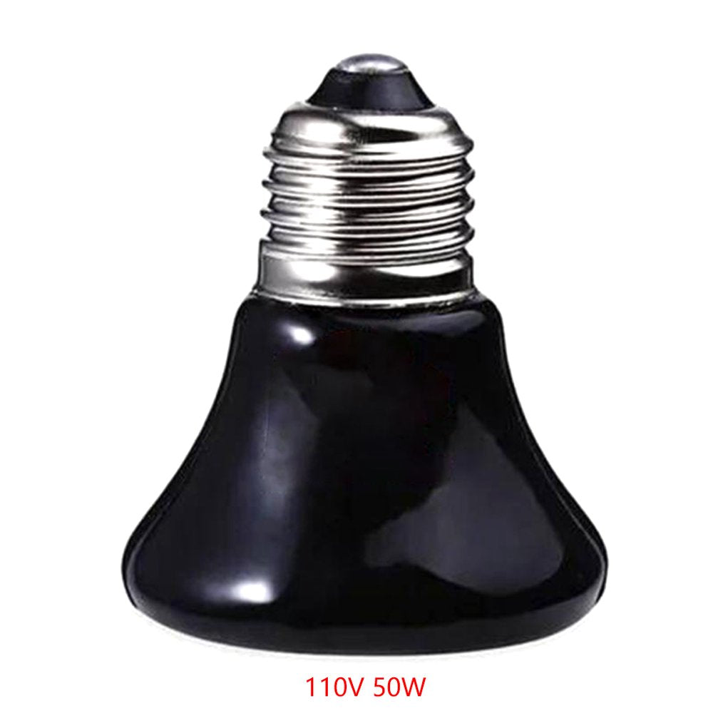 Infrared Ceramic Heat Emitter Bulb No Light Terrarium Reptile Amphibians Pet Brooder Heating Bulb 110V 50W  Hi.FANCY   